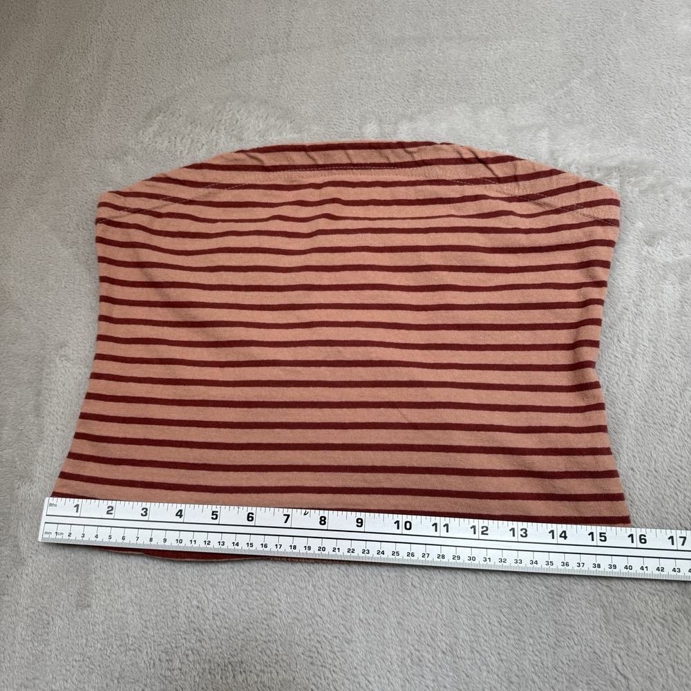 Free People Free-Est Sailor Tube Top Set Women M Burnt Henna Stripe Resort Beach - Picture 11 of 16